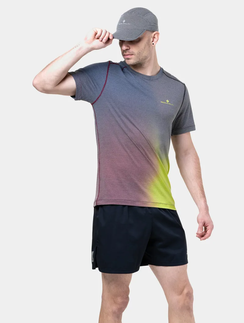 Ronhill Golden Hour Men's Technical Running T-shirt in Acid Merge-3