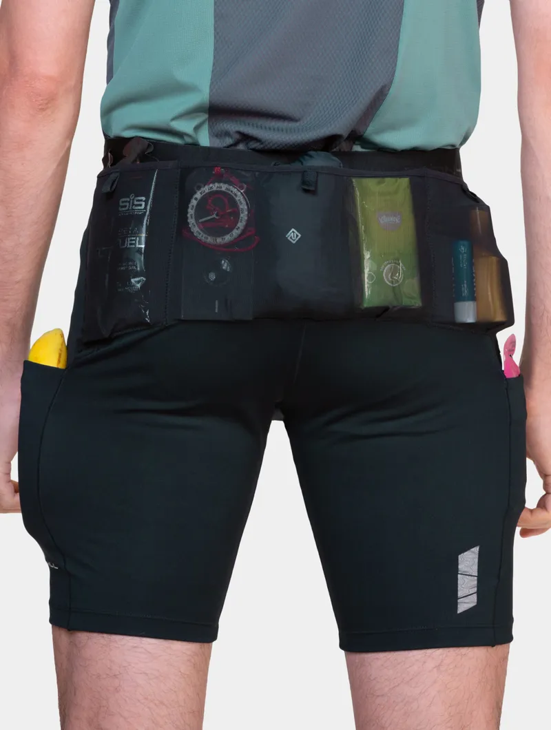 Ronhill Tech All-Terrain 8inch Stretch Men's Running Short in All Black-3