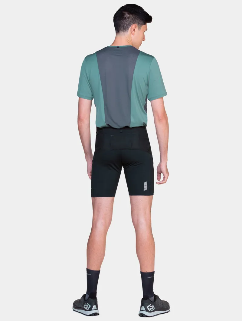 Ronhill Tech All-Terrain 8inch Stretch Men's Running Short in All Black-6