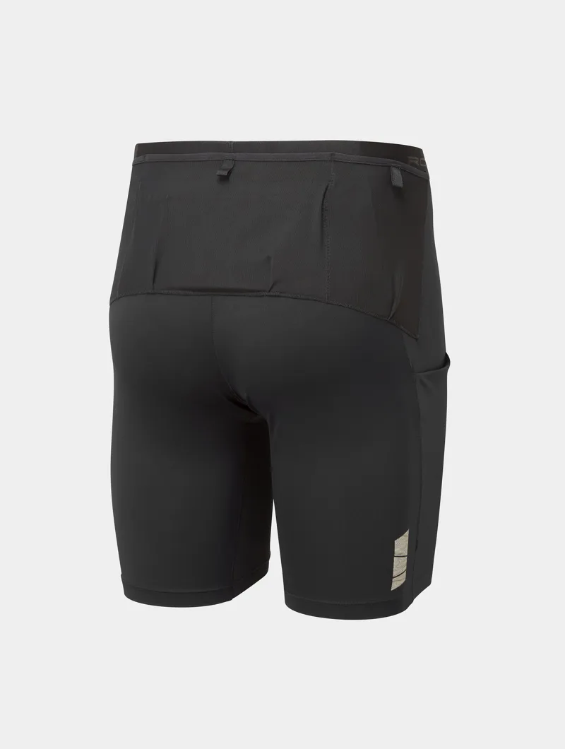 Ronhill Tech All-Terrain 8inch Stretch Men's Running Short in All Black-7