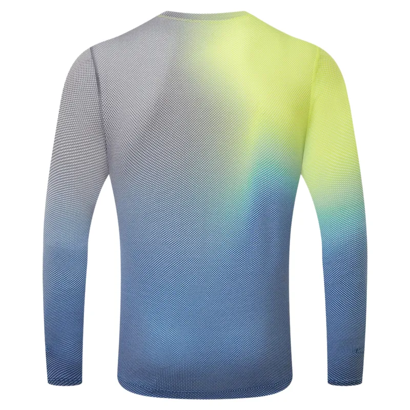 Ronhill Tech Golden Hour Long Sleeve Men's T-shirt in Glacier Merge-3