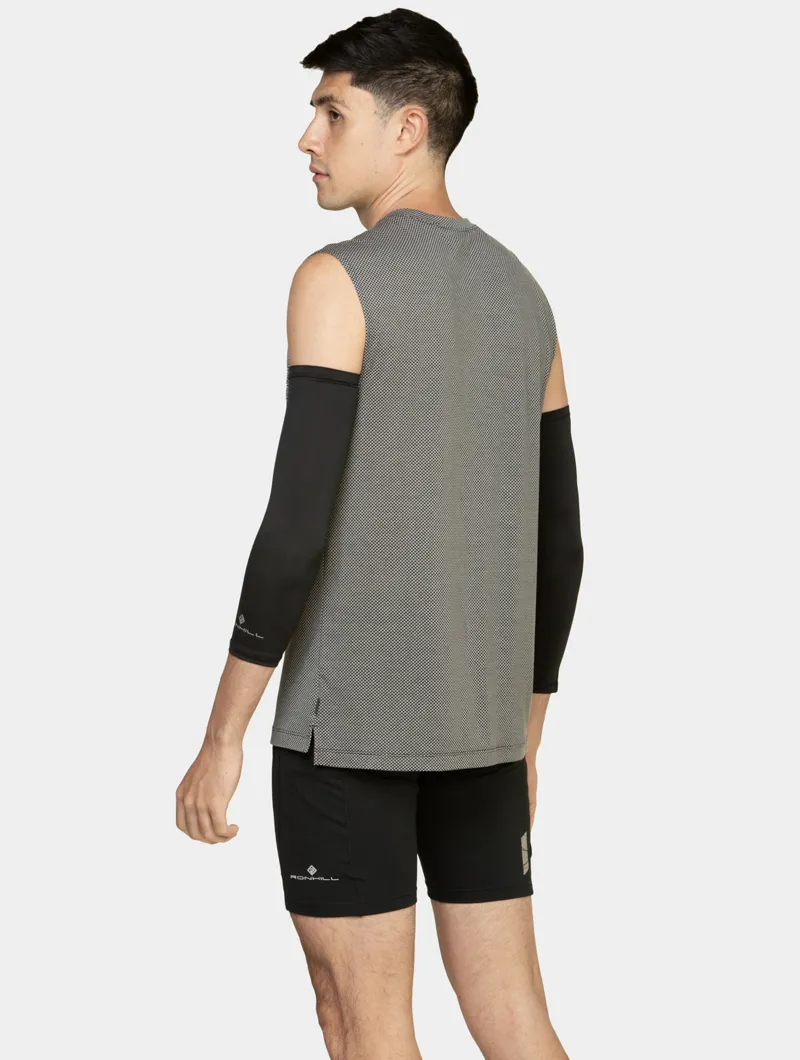 Ronhill Tech Golden Hour Tank Men's Running Top in Black Matrix-4