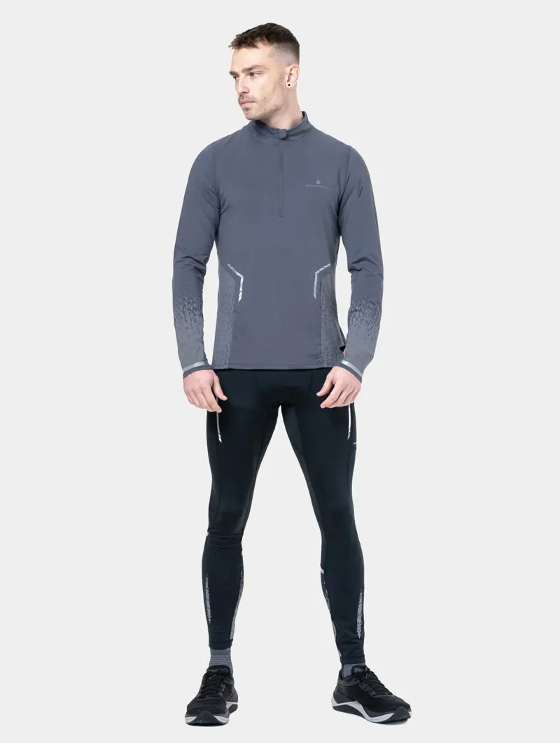 Ronhill Tech Reflect 1/2 Zip Men's Running Top in Anchor/Reflect-1