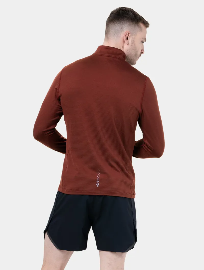 Ronhill Tech Winter 1/2 Zip Men's Running Top in Chestnut/Oxide-4