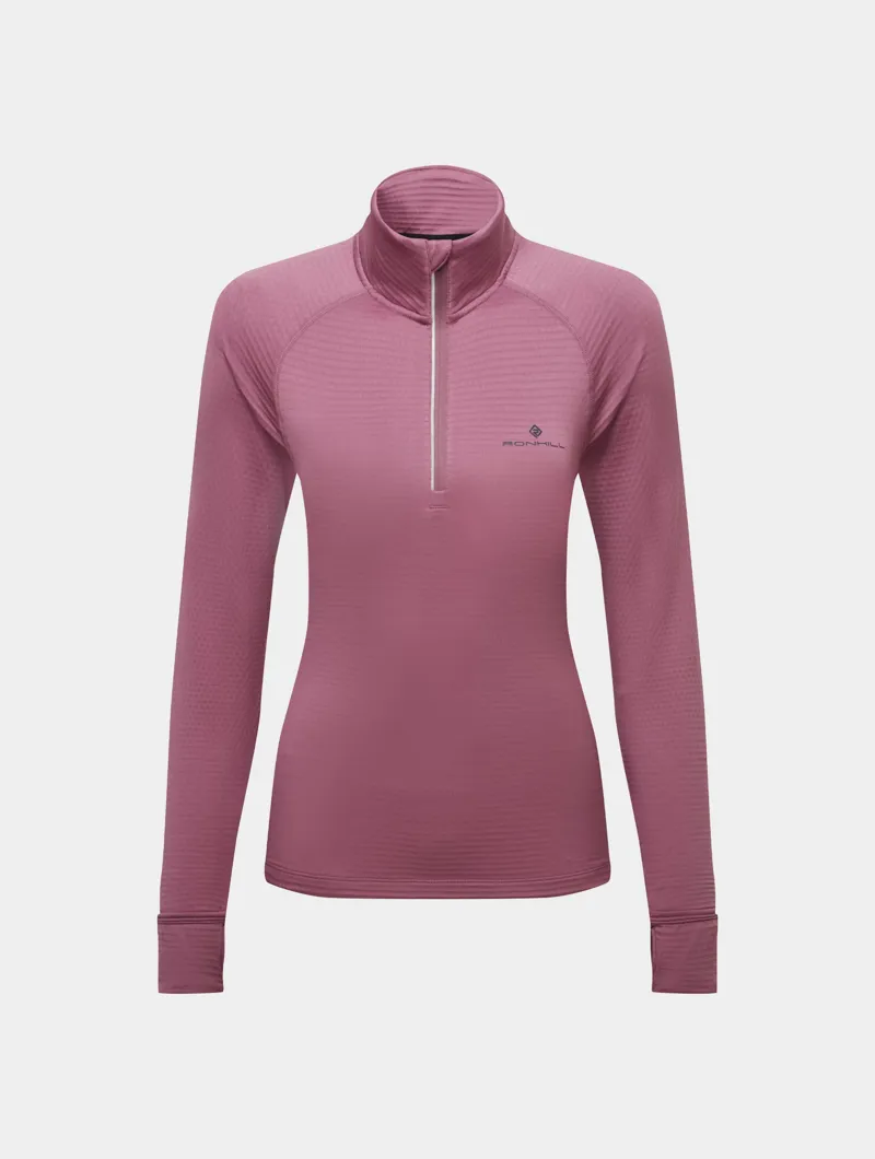 Ronhill Tech Winter 1/2 Zip Women's Running Top in Seaweed/Iris