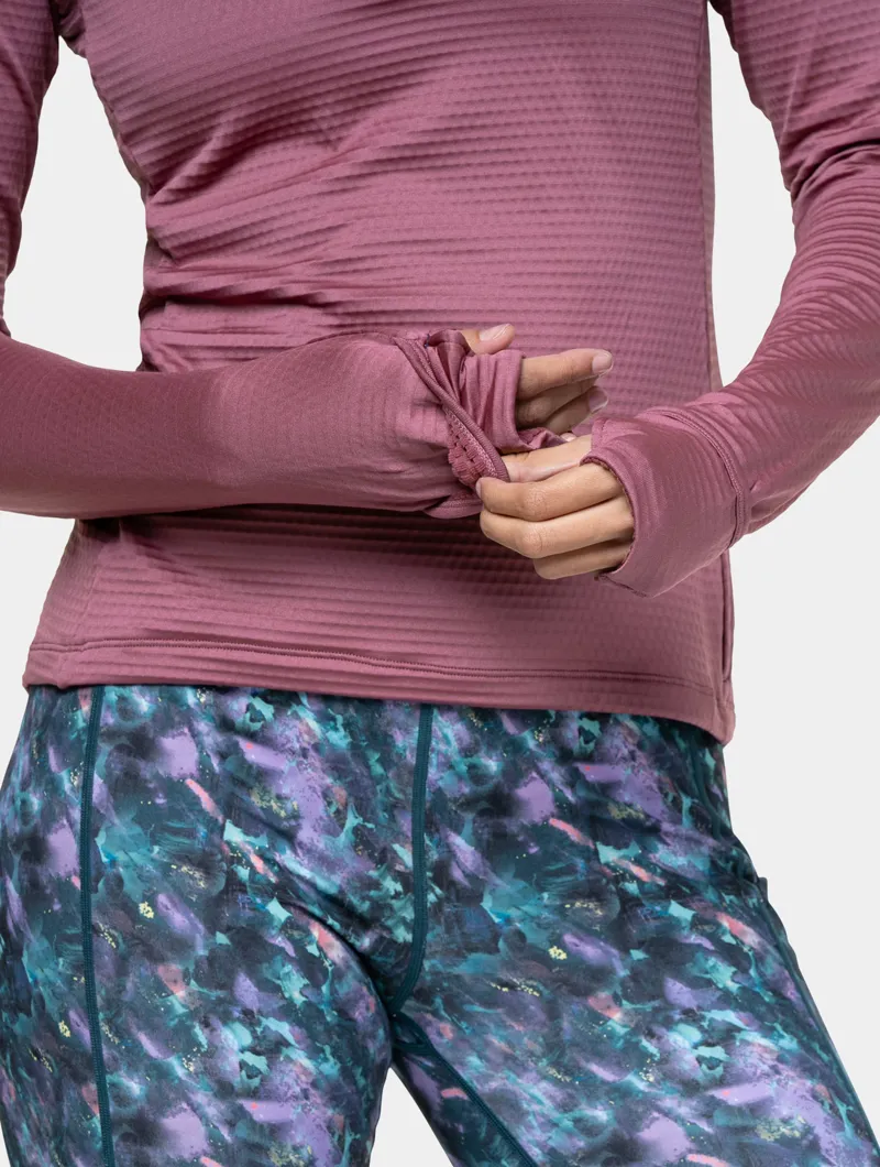 Ronhill Tech Winter 1/2 Zip Women's Running Top in Seaweed/Iris-5