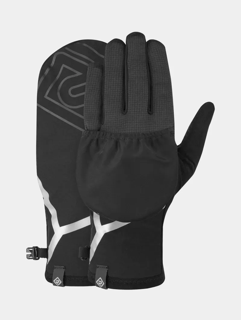 Ronhill Wind-Block Convertible Glove in All Black-1