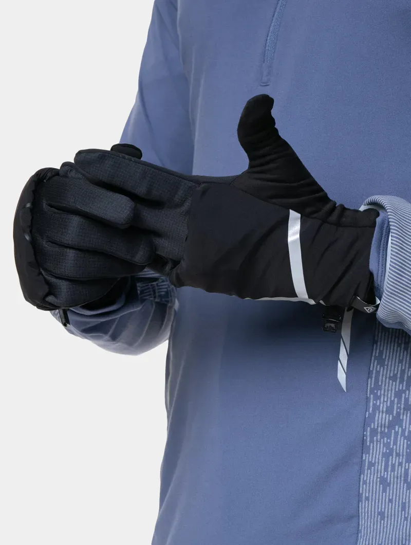 Ronhill Wind-Block Convertible Glove in All Black-2