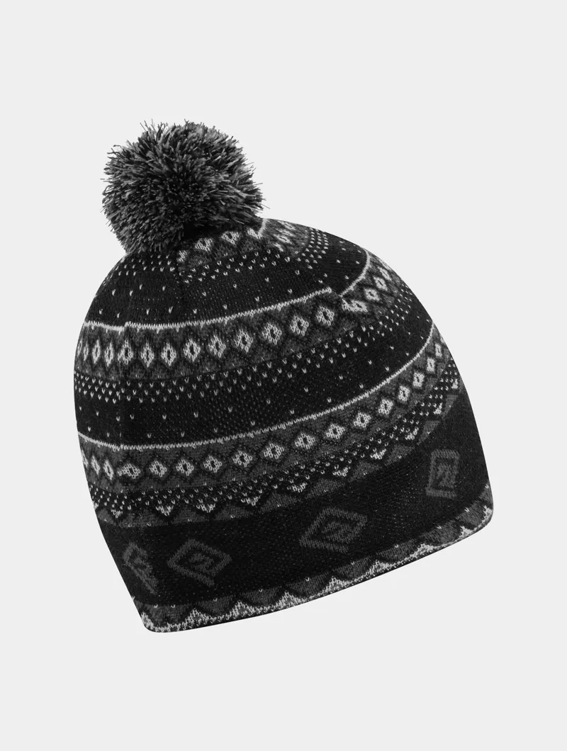 Ronhill Winter Bobble Hat in Black/Oxide/White-1