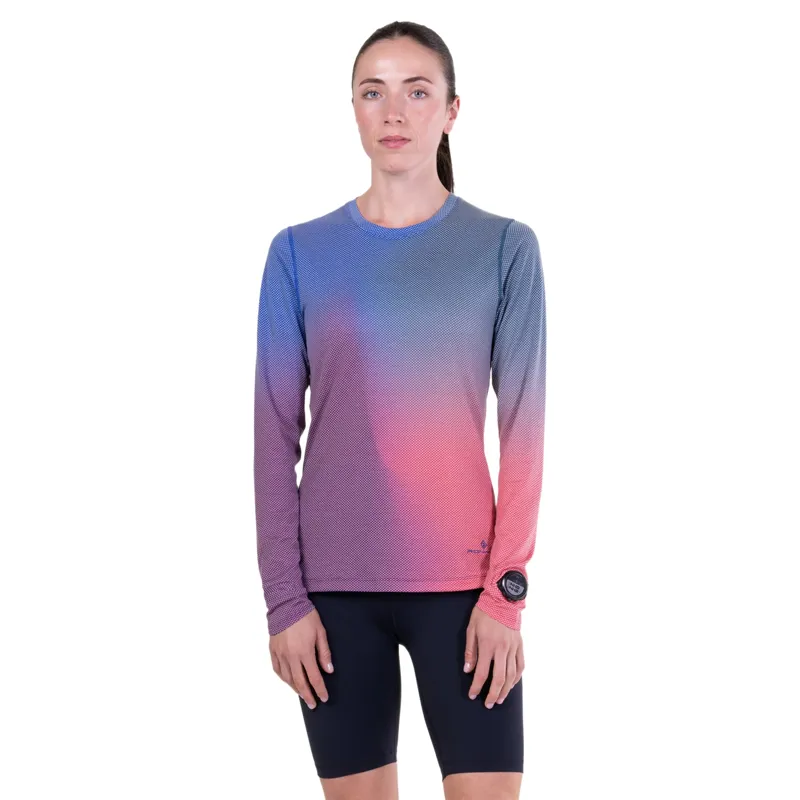Ronhill Tech Golden Hour Long Sleeve Women's T-shirt in Blue Violet Merge