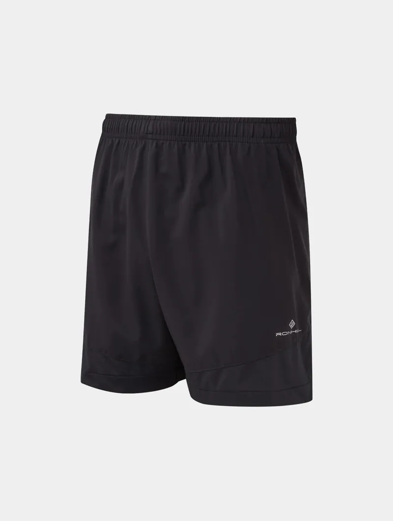 Ronhill Mens Life 5-inch Unlined Running Short in All Black