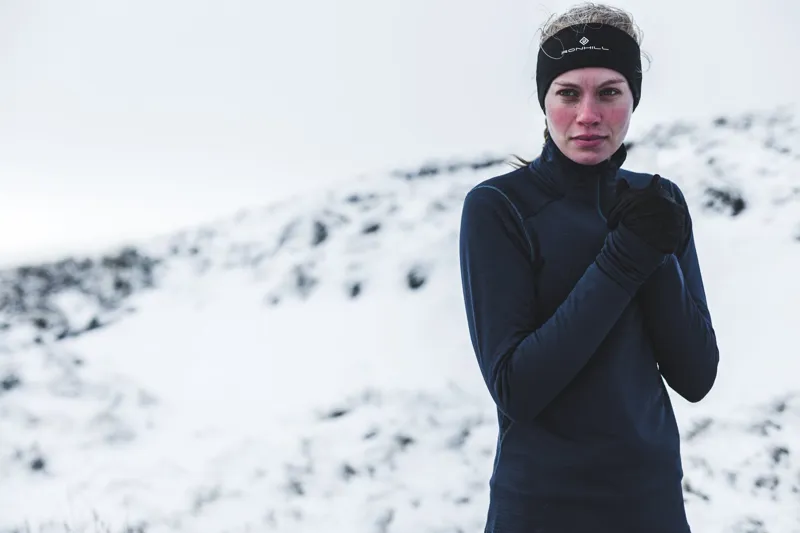 Ronhill Wind-Block Flip Glove in All Black-1