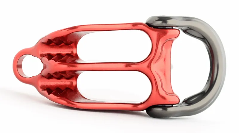 DMM Pivot Belay Device in Red/Titanium-1