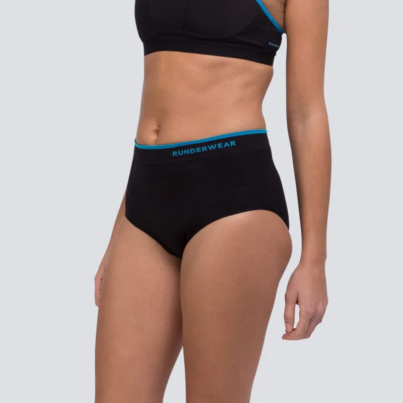 Runderwear Women's Running Briefs in Black-1