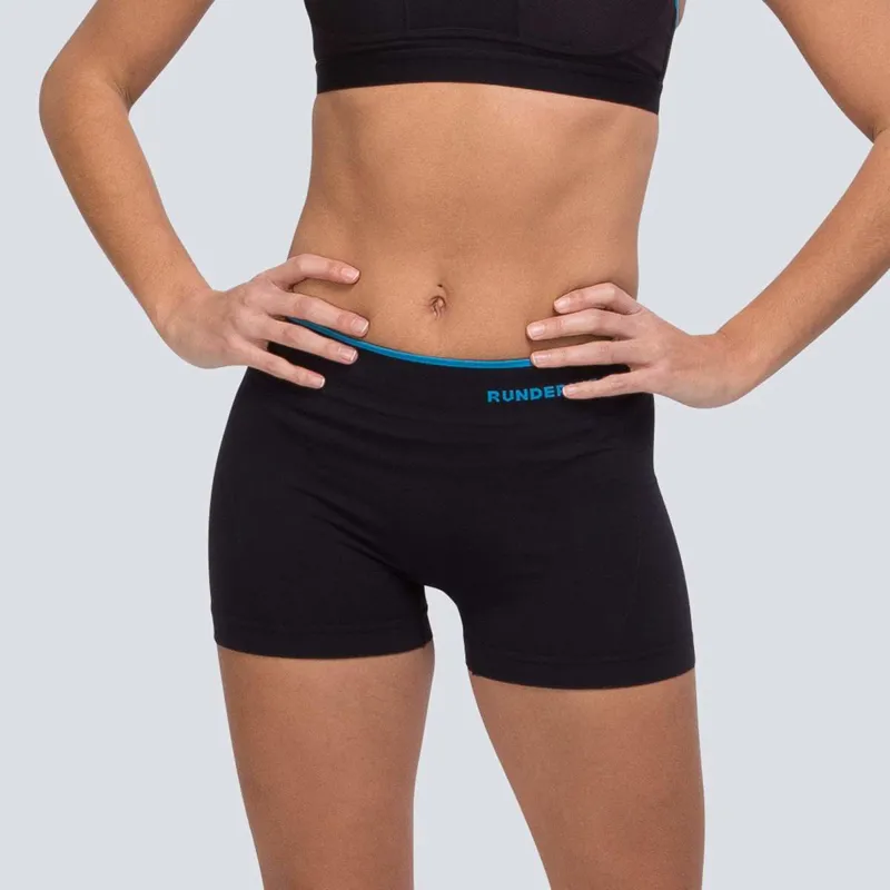 Runderwear Women's Running Hot Pants in Black-1