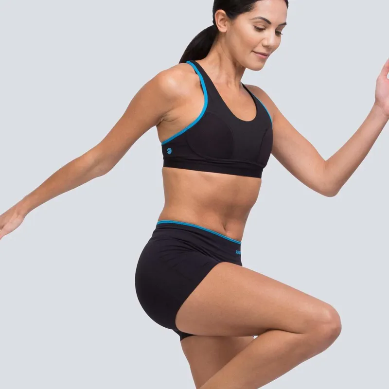 Runderwear Women's Running Hot Pants in Black-3