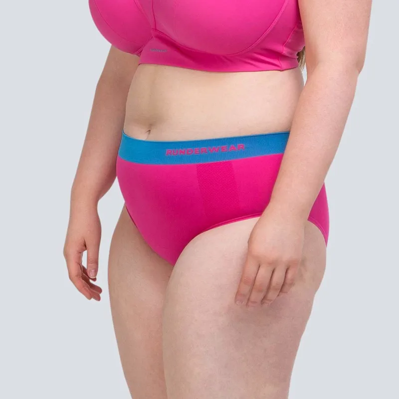 Runderwear Women's Running Hipster in Pink-3
