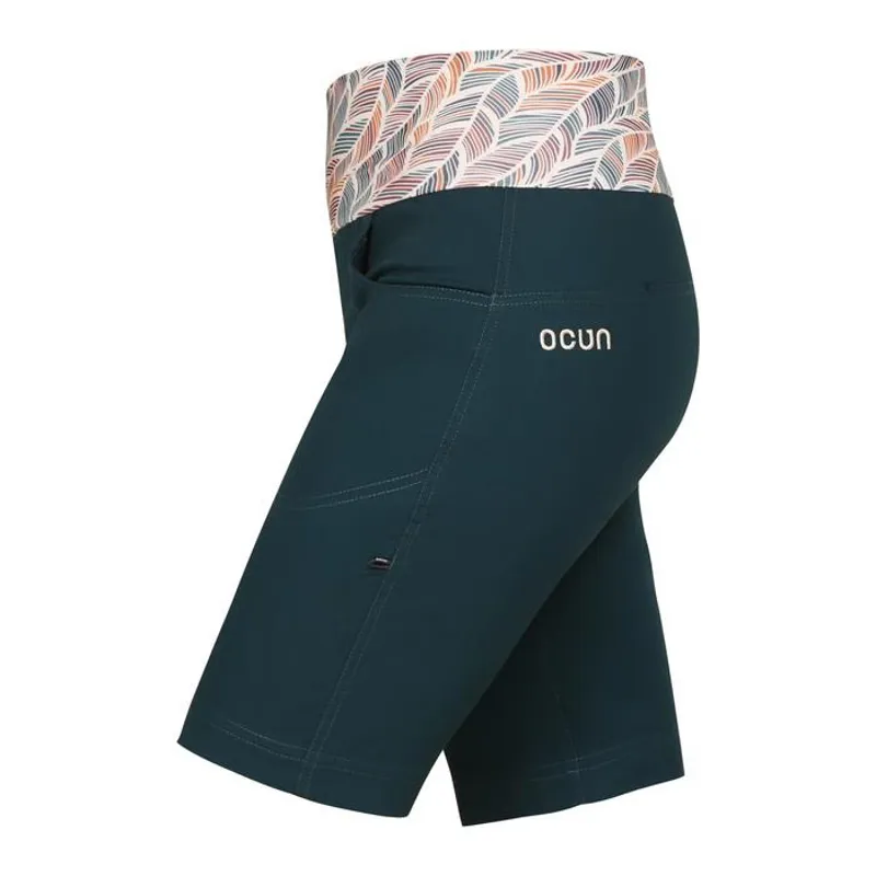 Ocun Sansa Women's Climbing Short in Green Deep Teal-1