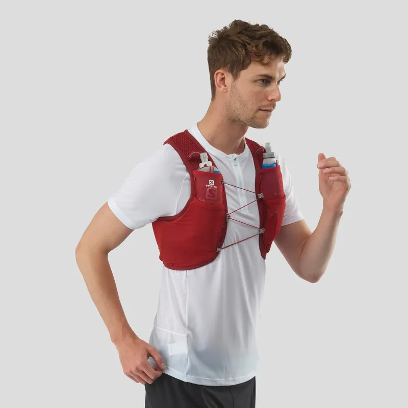 Salomon Active Skin 4 Unisex Running Pack in Goji Berry/Red Chili-2