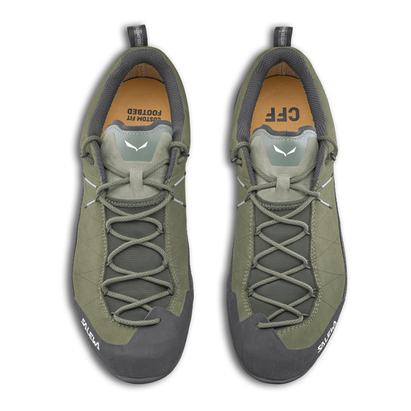 Salewa Wildfire Leather 2 GTX Men's Approach Shoe in Faded Green/Black-2