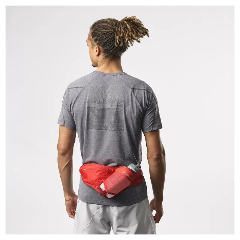 Salomon Active Belt Unisex Running Waist Pack in High Risk Red/Red Dahlia-3