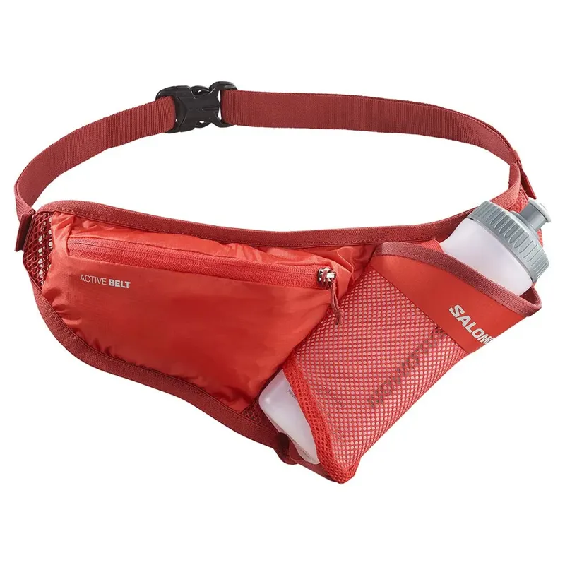 Salomon Active Belt Unisex Running Waist Pack in High Risk Red/Red Dahlia