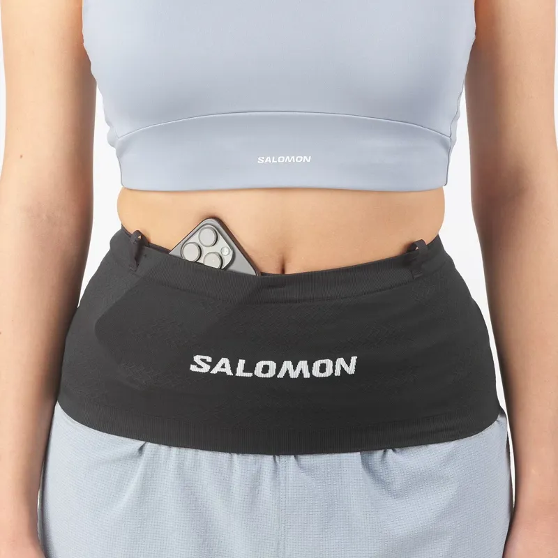 Salomon ADV Skin Seamless Unisex Running Belt in Black/White-1