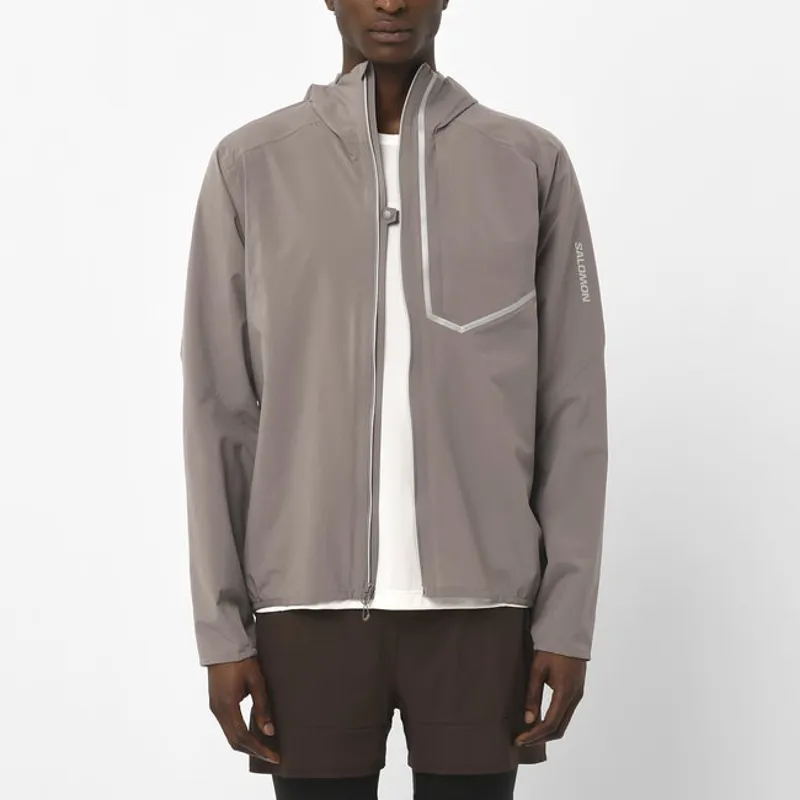 Salomon Bonatti Trail Men's Waterproof Running Jacket in Iron-2