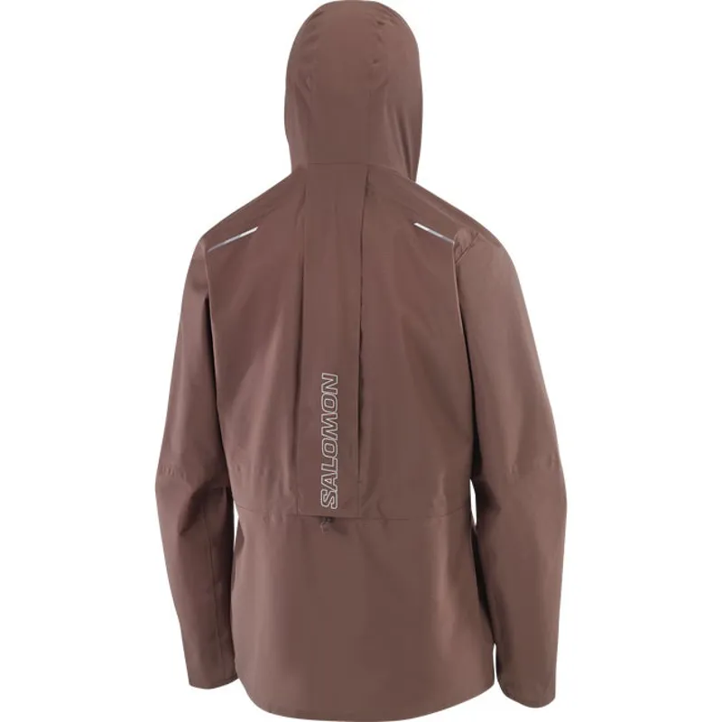 Salomon Bonatti Trail Women's Waterproof Running Jacket in Coffee Bean-1