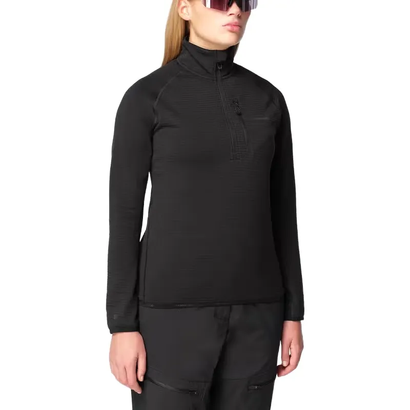 Salomon Essential Lightwarm Half Zip Women's Midlayer in Deep Black