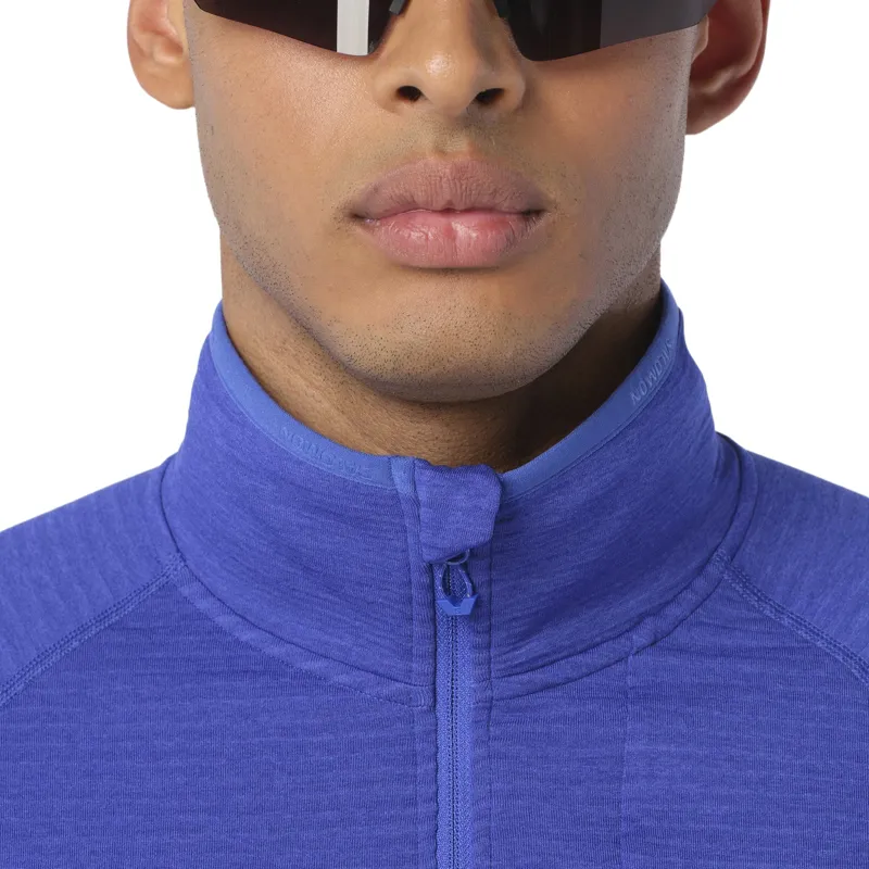 Salomon Essential Lightwarm Men's Half Zip Midlayer Fleece in Clematis Blue-5