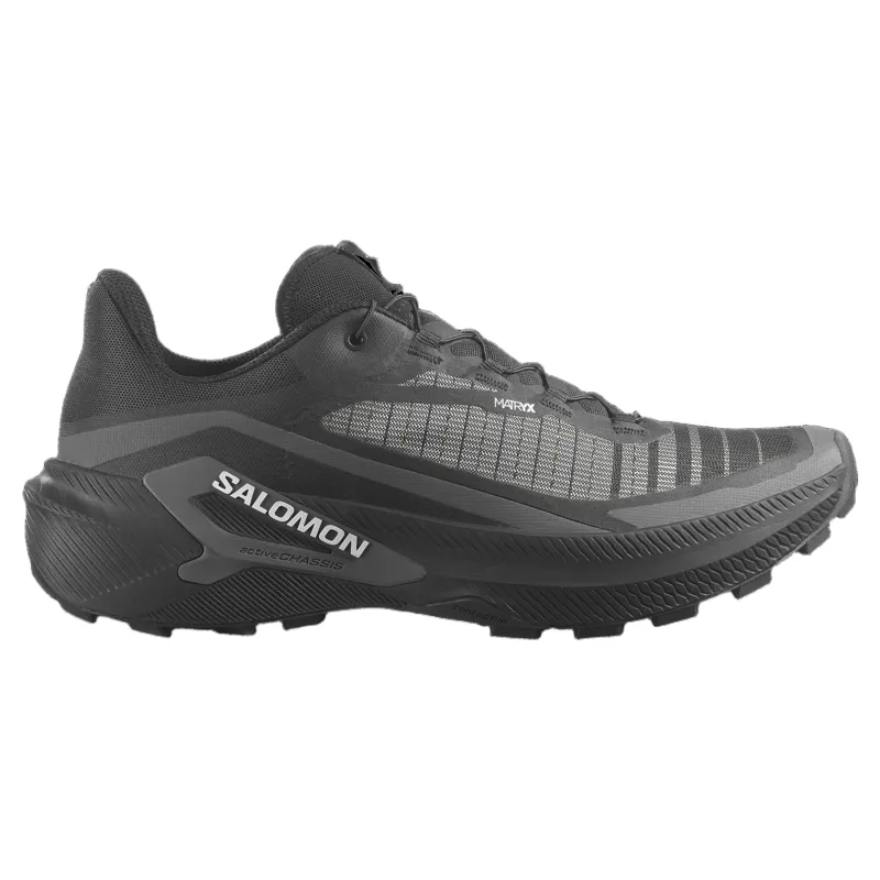 Salomon Genesis 2 Men's Trail Running Shoe in Black/Black/White