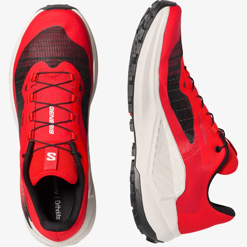Salomon Genesis Men's Trail Running Shoe in Fiery Red/Lava Falls/Black-1