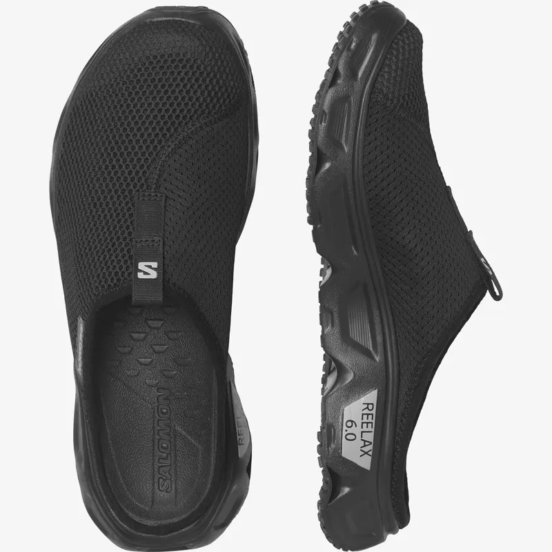 Salomon Reelax Slide 6.0 Recovery Sandals in Black/Black/Alloy-1