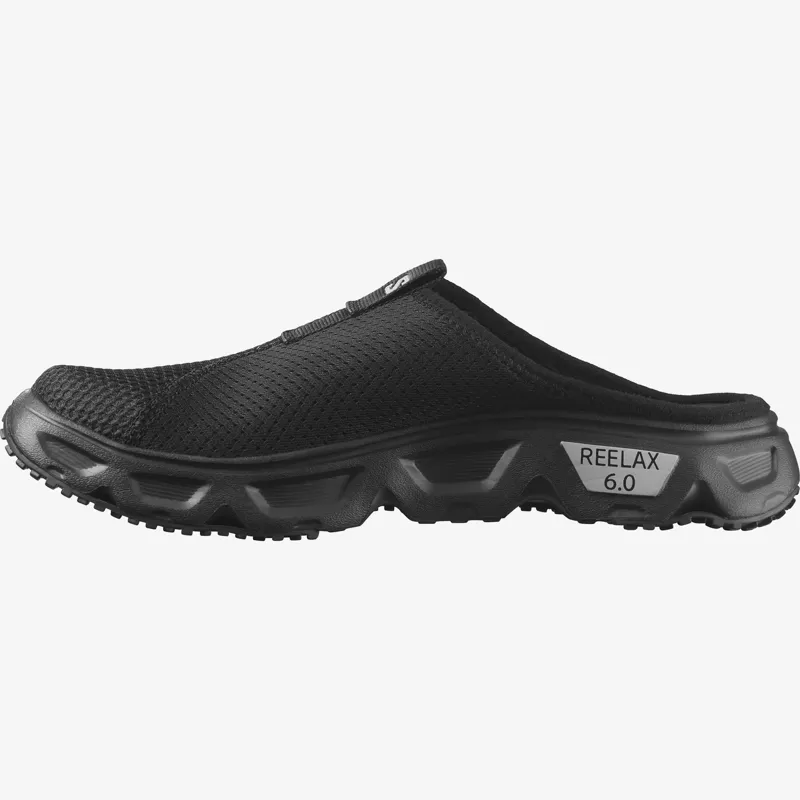 Salomon Reelax Slide 6.0 Recovery Sandals in Black/Black/Alloy-3