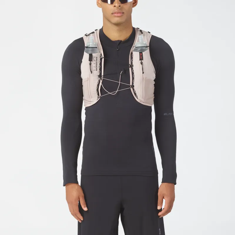 Salomon S/LAB ULTRA 12 Unisex Running Race Vest in Goat/Black-1