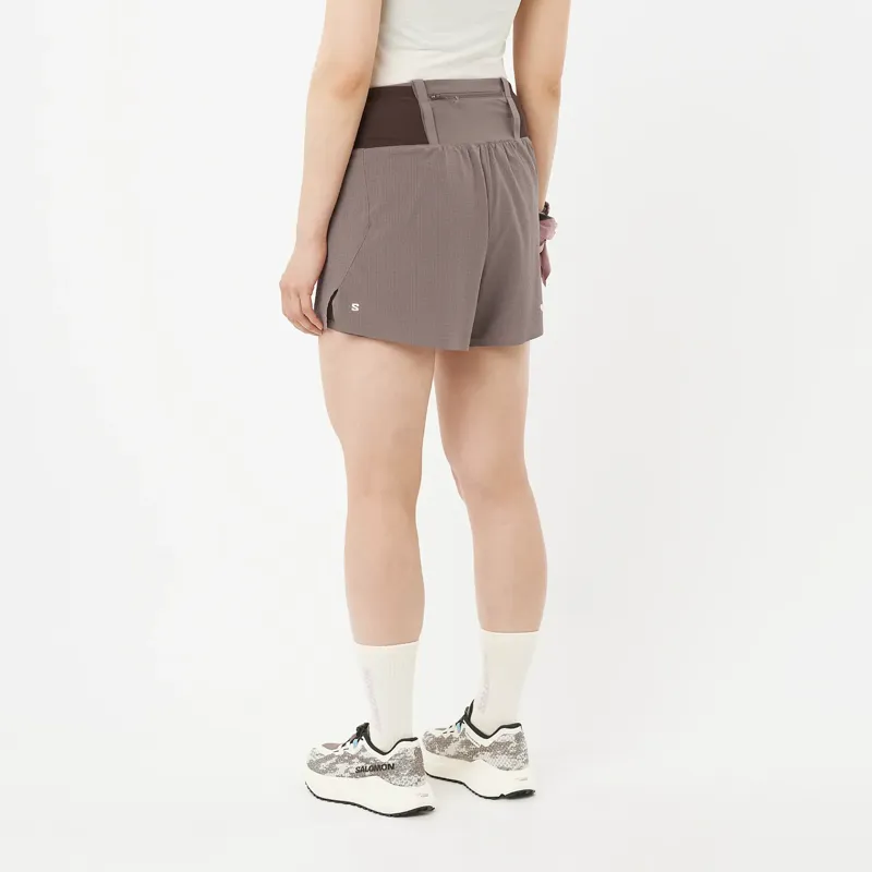 Salomon Sense Aero 2in1 Trail 5inch Women's Running Short in Iron-2