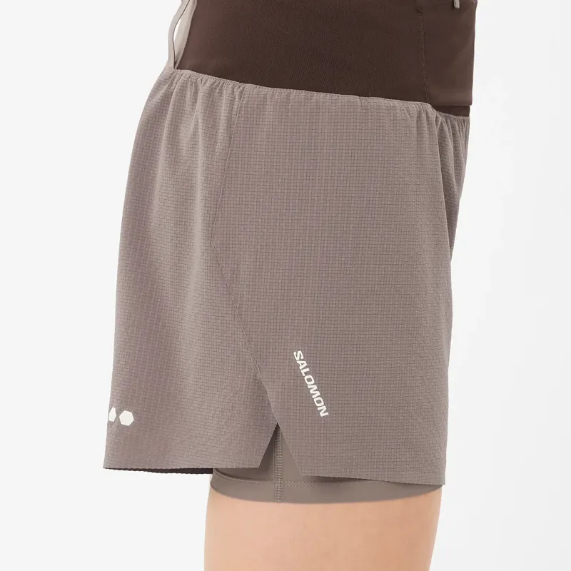 Salomon Sense Aero 2in1 Trail 5inch Women's Running Short in Iron-4