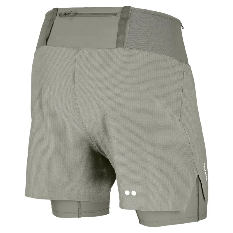 Salomon Sense Aero 2in1 Trail Running Short 5 inch Men's in Castor Grey-3