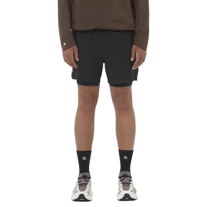 Salomon Sense Aero 2in1 5 inch Men's Running Short in Deep Black