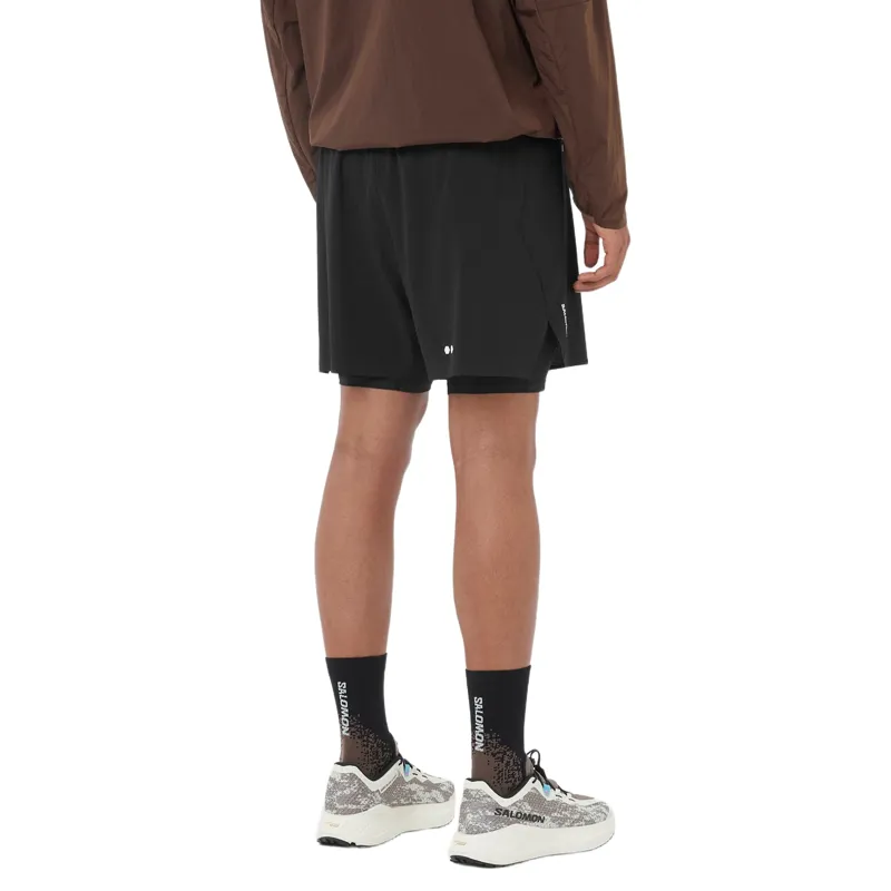 Salomon Sense Aero 2in1 5 inch Men's Running Short in Deep Black-2