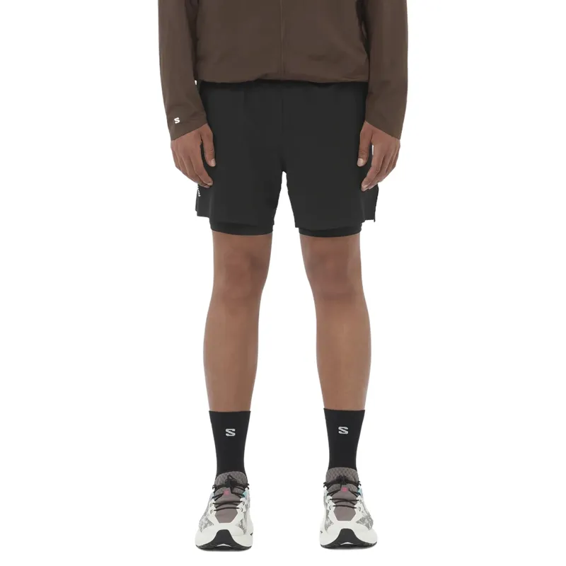 Salomon Sense Aero 2in1 5 inch Men's Running Short in Deep Black