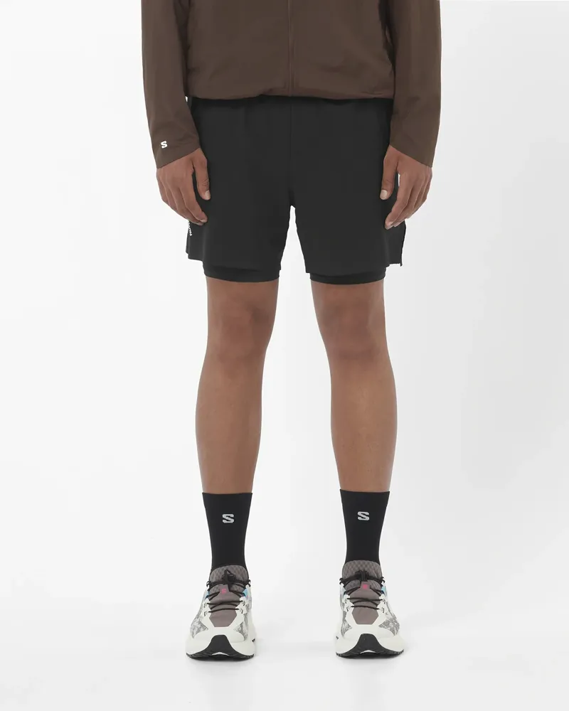 Salomon Sense Aero 2in1 Trail 5inchMen's Running Short in Deep Black