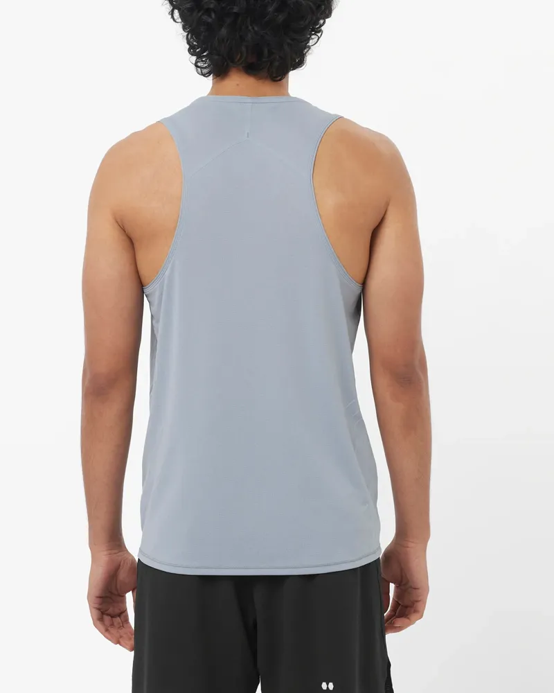 Salomon Sense Aero Graphic Men's Tank Top in Trade Winds/Pearl Blue-3