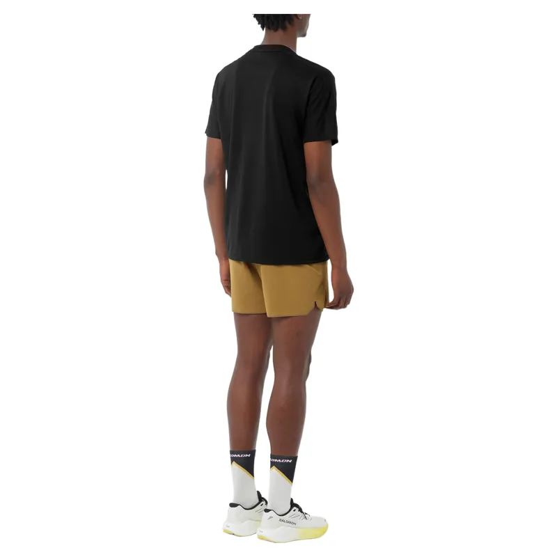 Salomon Sense Aero Graphic Men's Short Sleeve T-shirt in Deep Black-5