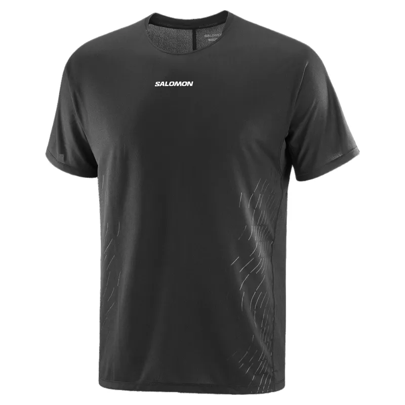 Salomon Sense Aero Graphic Men's Short Sleeve T-shirt in Deep Black-1