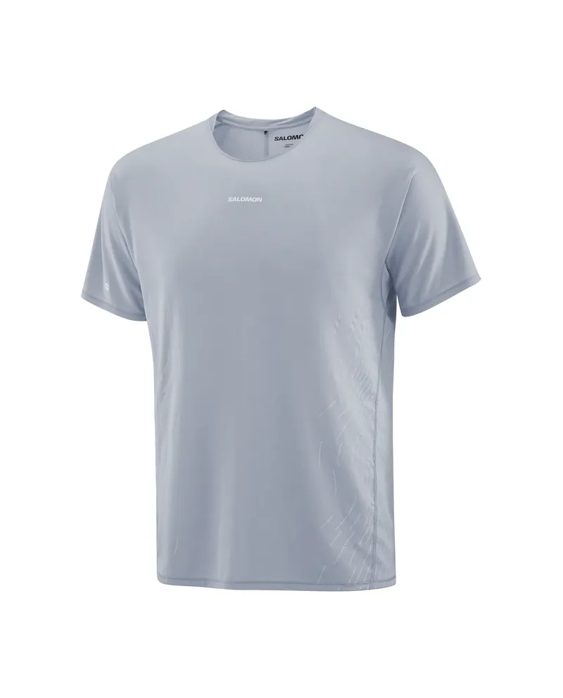 Salomon Sense Aero Graphic Men's Running T-shirt in Trade Winds/Pearl Blue-1