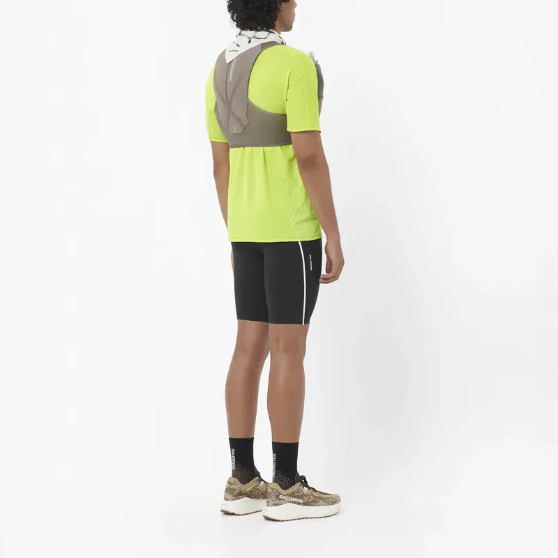 Salomon Sense Aero Graphic SS Men's Running T-shirt in Acid Lime/Butter-5