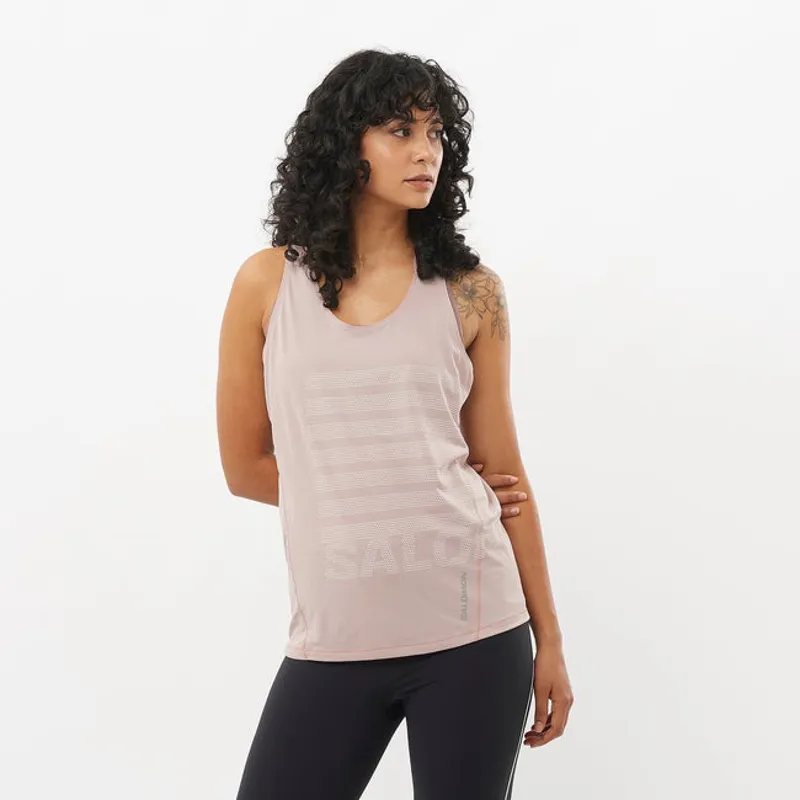 Salomon Sense Aero Graphic Women's Running Tank in Etherea-1