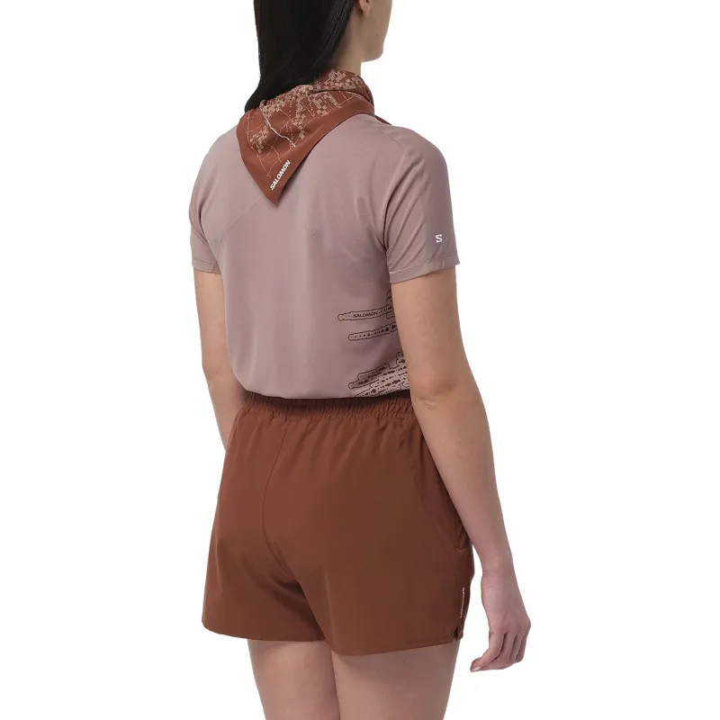Salomon Sense Aero Graphic Women's Short Sleeve T-shirt in Antler/Chocolate Fondant-1